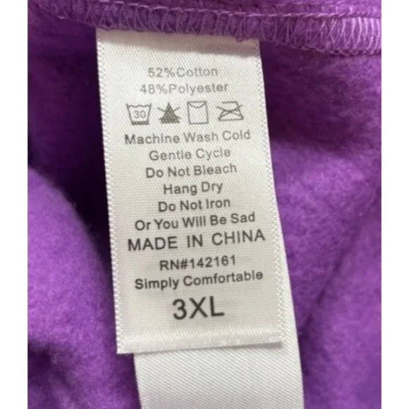 LuLaRoe Womens Shorts Size 3XL Serena Lounge Fleece Lined Cotton Purple NWT‎ - Picture 3 of 5